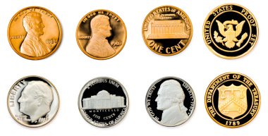 Coins collection clipart