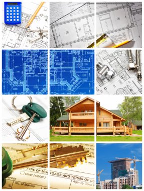 Architecture collage clipart