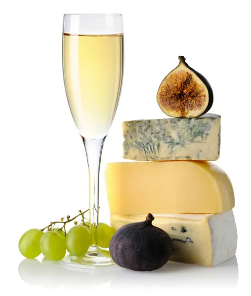 チーズとワイン — ストック写真