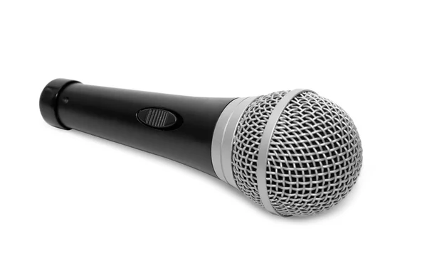 Чорний мікрофон — стокове фото