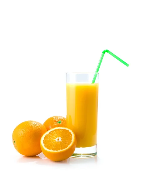 stock image Orange juice and oranges