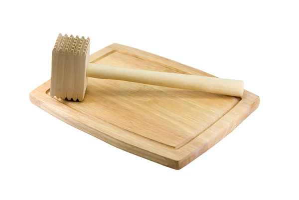 Kitchen Hammer On Chopping Board — Stock Photo, Image