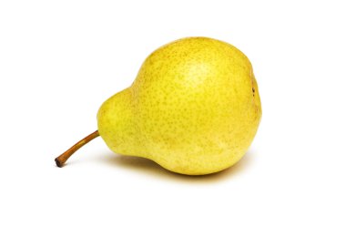 Yellow pear isolated on the white clipart