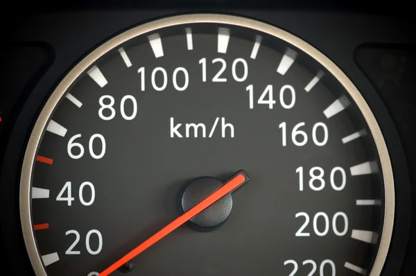 자동차 속도계의 클로즈업 — 스톡 사진