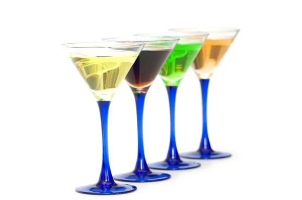 Vari cocktail isolati — Foto Stock