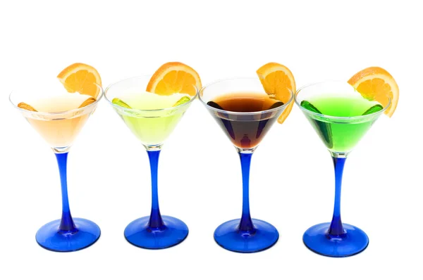 Verschiedene Cocktails isoliert — Stockfoto