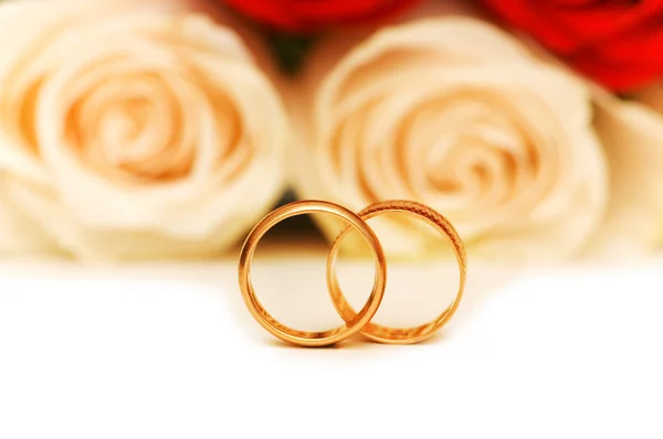 Bruiloft concept met rozen — Stockfoto