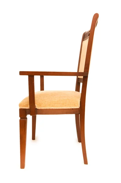 Деревянное кресло изолировано — стоковое фото