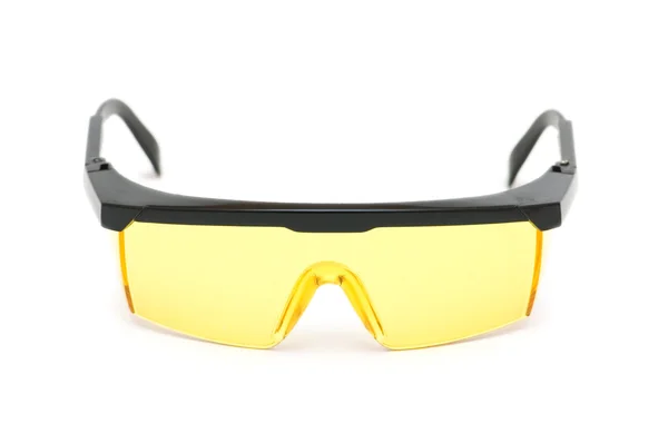 Yellow safety glasses isolated — Stock Photo, Image