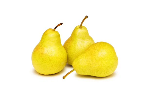 Tres peras amarillas aisladas —  Fotos de Stock