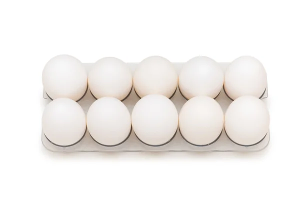 Grupa jaj izolowanych na białym — Zdjęcie stockowe