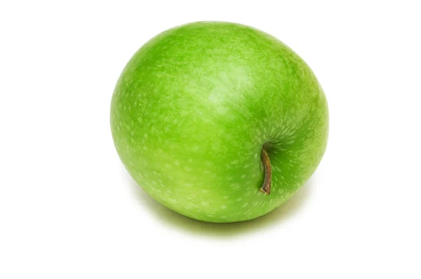 Groene appel geïsoleerd op de witte — Stockfoto