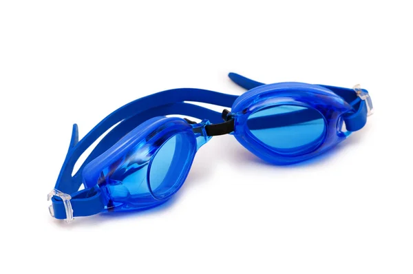Na białym tle okulary pływania — Zdjęcie stockowe