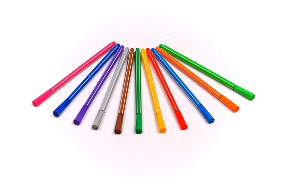 Selectie van potloden geïsoleerd — Stockfoto