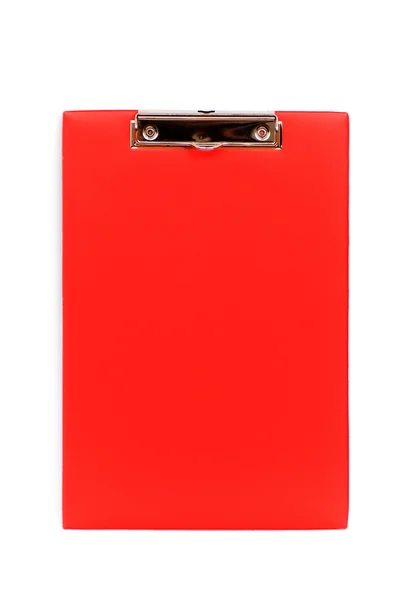 Ligante vermelho isolado no branco — Fotografia de Stock