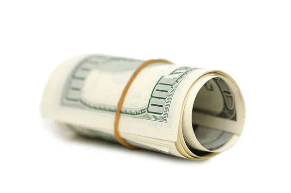 American dollars rolled up isolated — Stock Photo, Image