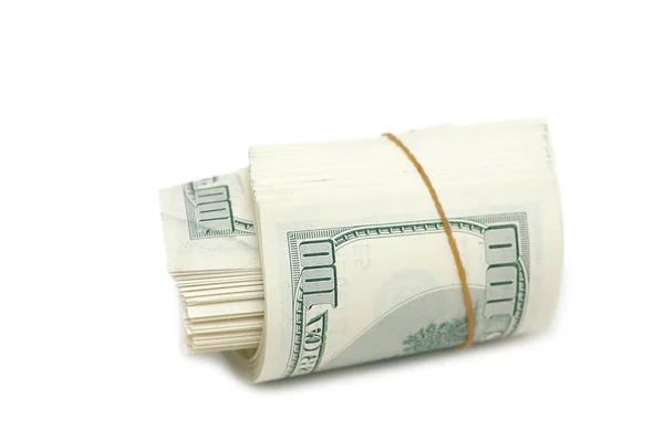 Dollar roll isolated on the white — Stock Photo, Image