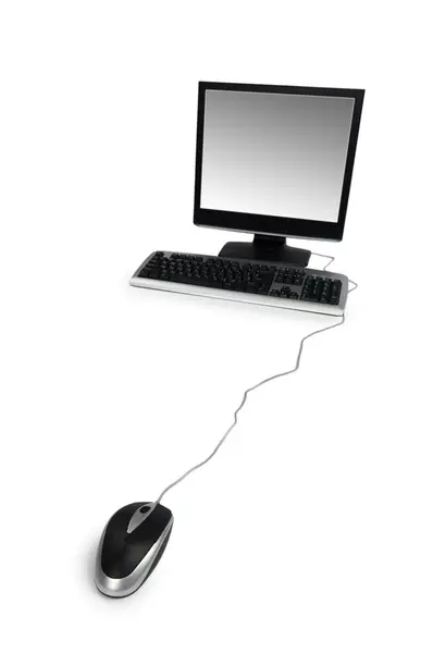 Personal Computer isoliert auf der weißen — Stockfoto