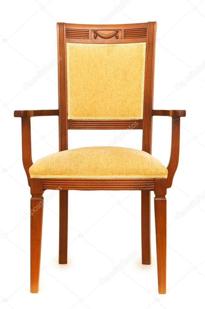 Wooden arm chair isolated Stock Photo by ©Elnur_ 2695196