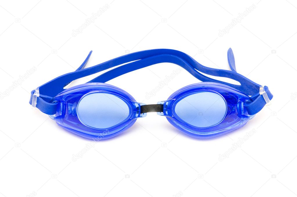 Swimming goggles isolated on the white