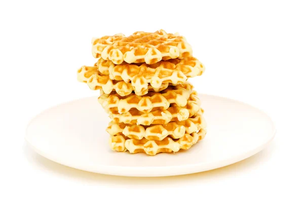 Leckere Kekse isoliert auf dem weißen — Stockfoto