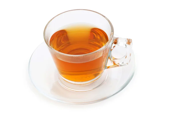 Tazza di tè isolato sul bianco — Foto Stock