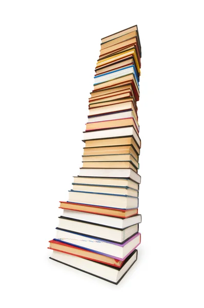 Изолированная стопка книг — стоковое фото