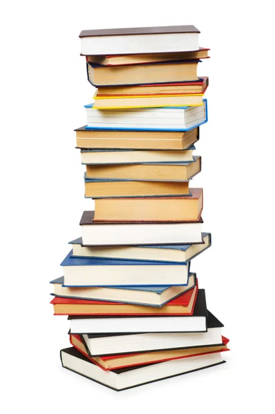 Stapel boeken geïsoleerd — Stockfoto