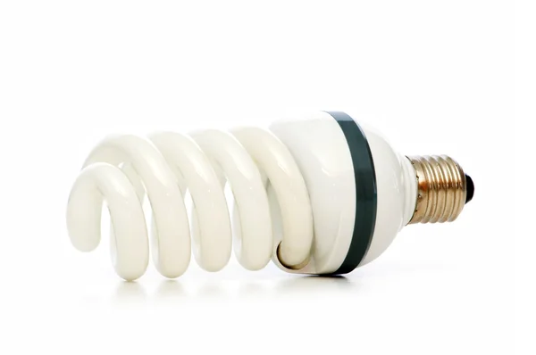 Lampka na białym tle oszczędności energii — Zdjęcie stockowe