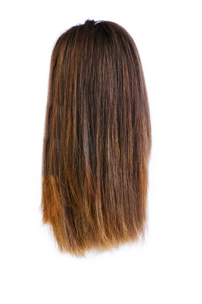 Peruca de cabelo isolado no branco — Fotografia de Stock