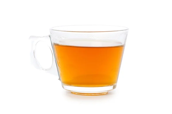 喝杯茶在白色隔离 — 图库照片