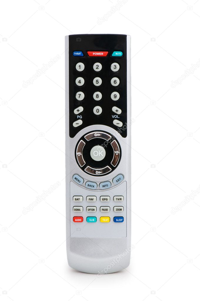 Remote control isolated on the white