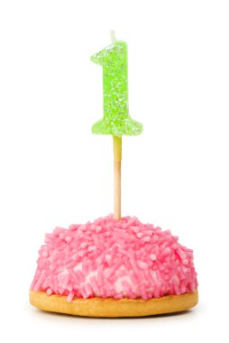 Birthday candles isolated on the white clipart