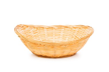 Woven basket isolated on the white