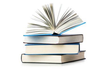 Stack of books isolated on the white clipart