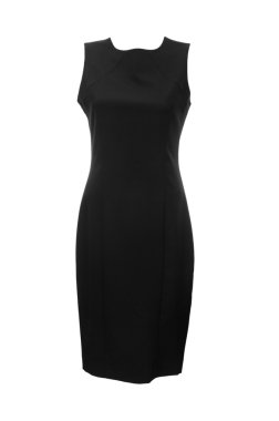 Black dress isolated on the white