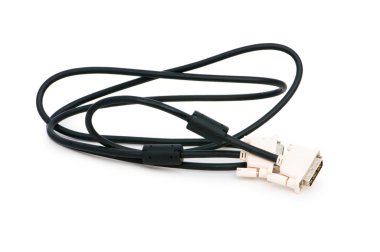 DVI cable isolated on the white clipart