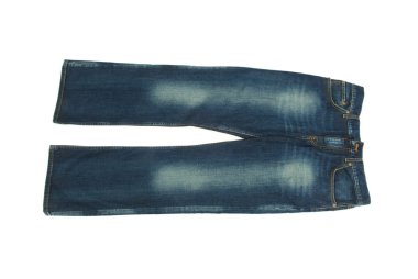 Pair of jeans isolated on the white clipart