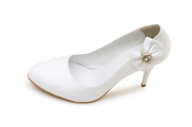üzerinde beyaz izole kadın ayakkabı