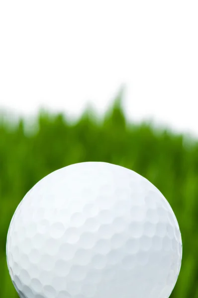 Golfboll på grönt gräs — Stockfoto
