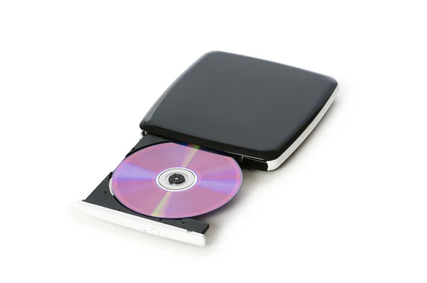 Зовнішній DVD-диск ізольовано — стокове фото