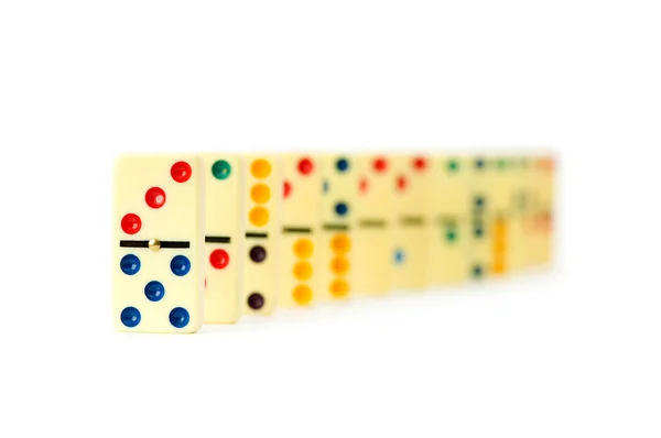 Kleurrijke dominostenen geïsoleerd — Stockfoto
