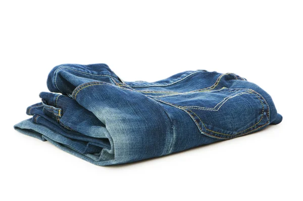 Pair of jeans isolated on the white — Stock Photo, Image