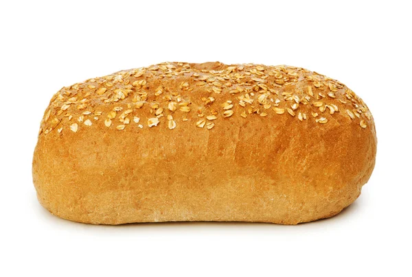 在白色的面包上隔离的新鲜面包 — 图库照片
