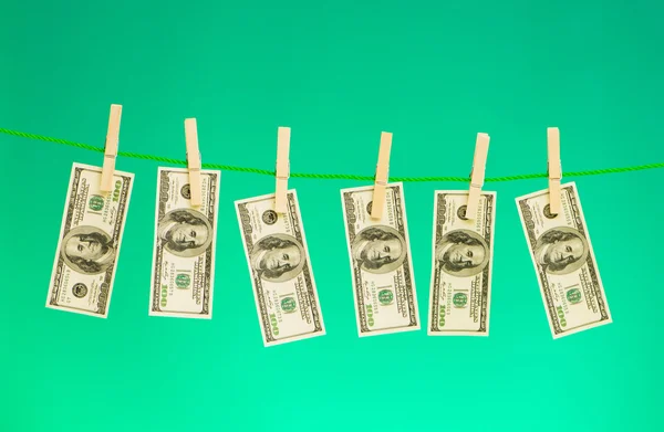 Money laundering concept with dollars — Stock Photo, Image