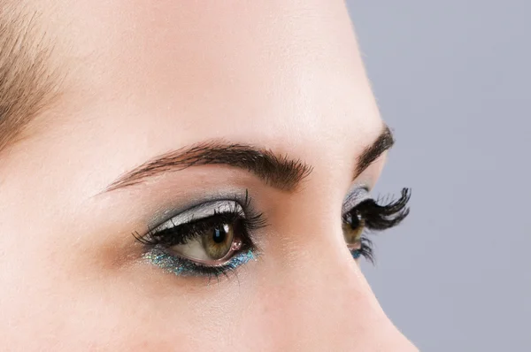 Close up of face with beautiful makeup — Stock Photo, Image
