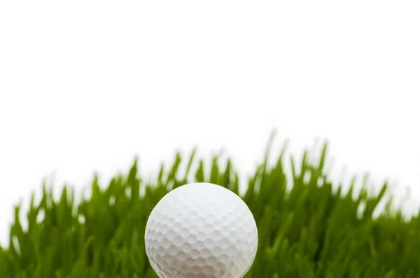 Golfball auf dem grünen Rasen — Stockfoto