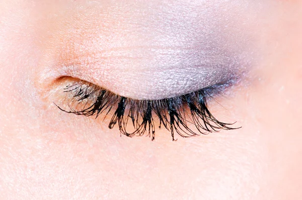Detailní záběr oka s make-up — Stock fotografie