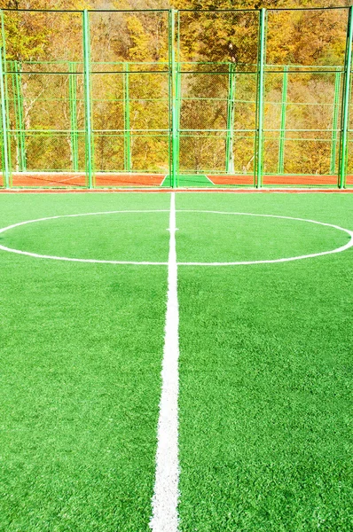 stock image Football pitch on bright day