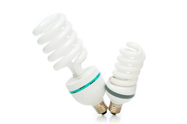Lampka na białym tle oszczędności energii — Zdjęcie stockowe